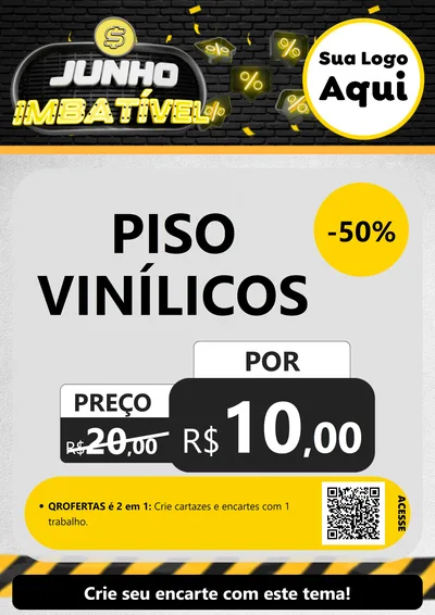 Modelo de Cartaz para Cartaz A4 Vertical com o tema Junho Imbatível para Material para Construção