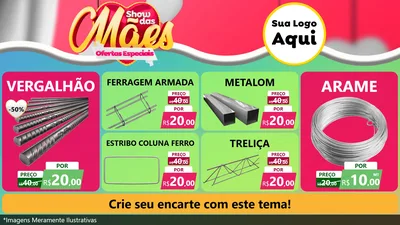 Modelo de TV para TV Horizontal com o tema Show das Mães - Ofertas Especiais para Ferragens