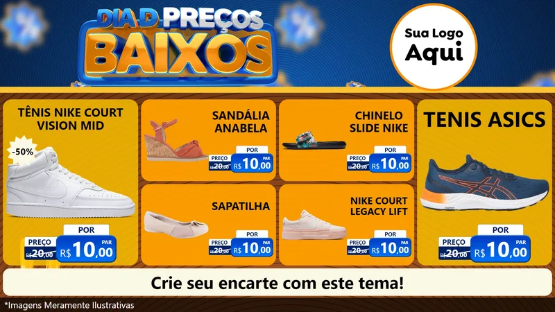 Modelo de TV para TV Horizontal com o tema Dia D Preço Baixo para Calçados