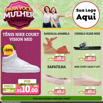 Modelo de Rede Social para Feed Facebook com o tema Para Você Mulher para Calçados
