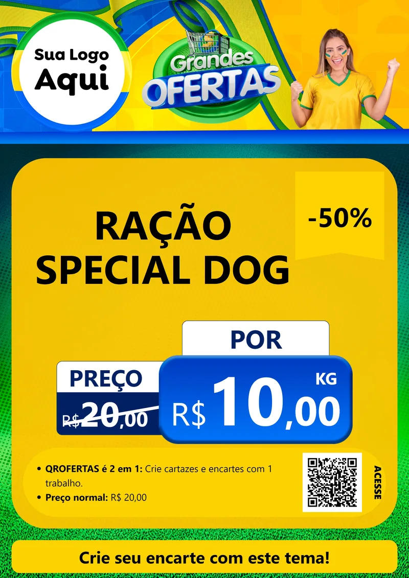 Modelo de Cartaz para Cartaz A4 Vertical com o tema Grandes Ofertas para Pet Shop