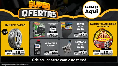 Modelo de TV para TV Horizontal com o tema Super Ofertas - Autopeças para Auto peças