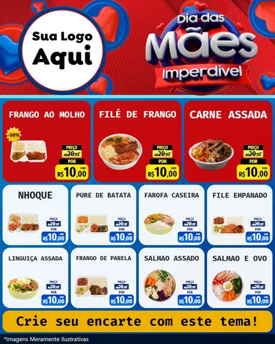 Modelo de Rede Social para Feed Instagram com o tema Dia Das Mães Imperdível para Restaurante