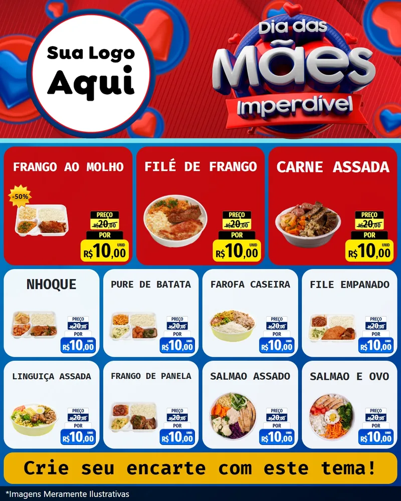 Modelo de Rede Social para Feed Instagram com o tema Dia Das Mães Imperdível para Restaurante