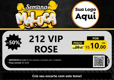 Modelo de Cartaz para Cartaz A4 Horizontal com o tema Semana Maluca para Perfumes
