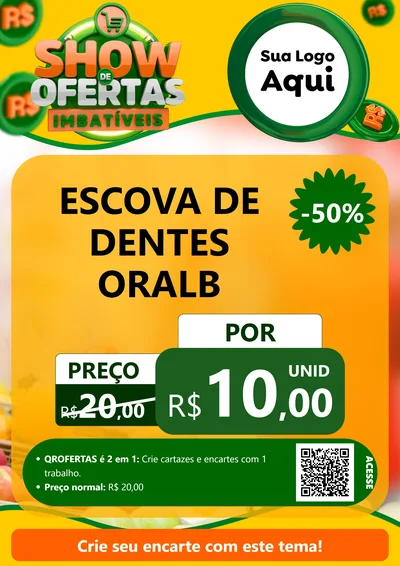 Modelo de Cartaz para Cartaz A4 Vertical com o tema Show de Ofertas Imbatíveis para Higiene Pessoal