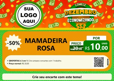 Modelo de Cartaz para Cartaz A4 Horizontal com o tema Comece Dezembro Economizando para Bebês