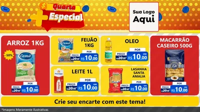 Modelo de TV para TV Horizontal com o tema Quarta Mais Especial para Supermercado