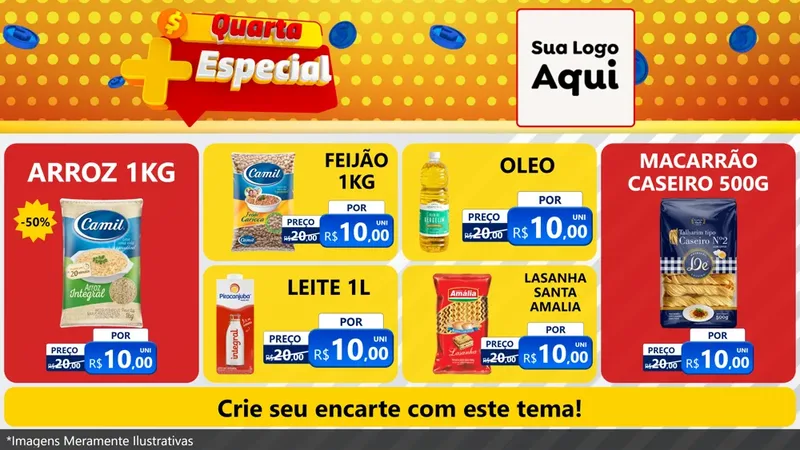 Modelo de TV para TV Horizontal com o tema Quarta Mais Especial para Supermercado