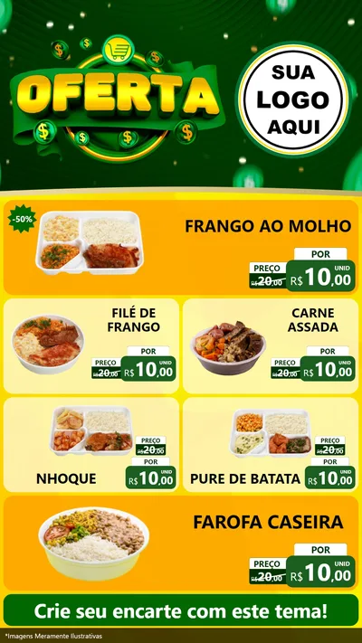 Modelo de TV para TV Vertical com o tema Oferta para Restaurante