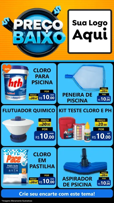 Modelo de Rede Social para Stories com o tema Preço Baixo para Produtos para Piscina