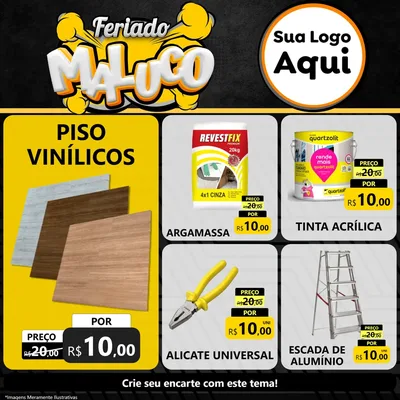 Modelo de Rede Social para Feed Facebook com o tema Feriado Maluco para Material para Construção