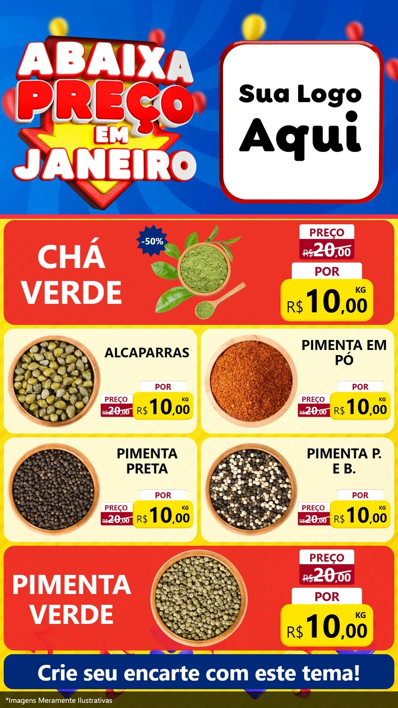 Modelo de TV para TV Vertical com o tema Abaixa Preço em Janeiro para Produtos Naturais