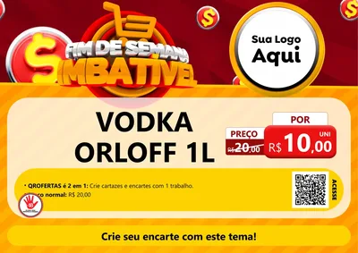 Modelo de Cartaz para Cartaz A4 Horizontal com o tema Fim de Semana Imbatível para Distribuidora de bebidas