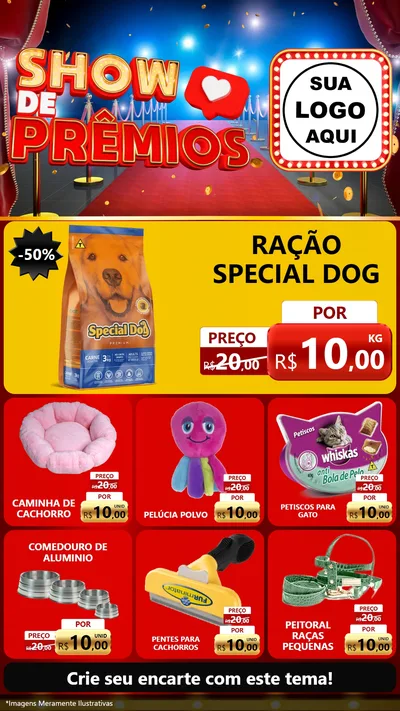 Modelo de Rede Social para Stories com o tema Show de Prêmios para Pet Shop
