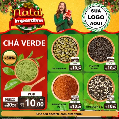 Modelo de Rede Social para Feed Facebook com o tema Natal Imperdível para Produtos Naturais