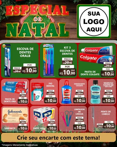Modelo de Rede Social para Feed Instagram com o tema Especial de Natal para Higiene Pessoal