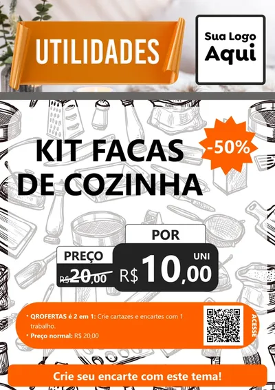 Modelo de Cartaz para Cartaz A4 Vertical com o tema Utilidades para Utilidades Domésticas