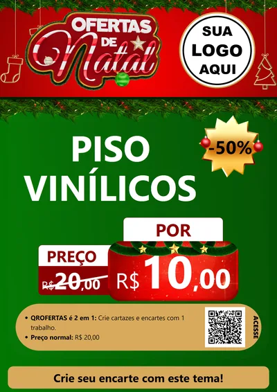Modelo de Cartaz para Cartaz A4 Vertical com o tema Ofertas de Natal para Material para Construção