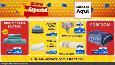 Modelo de TV para TV Horizontal com o tema Quarta Mais Especial para Cama, Mesa e Banho