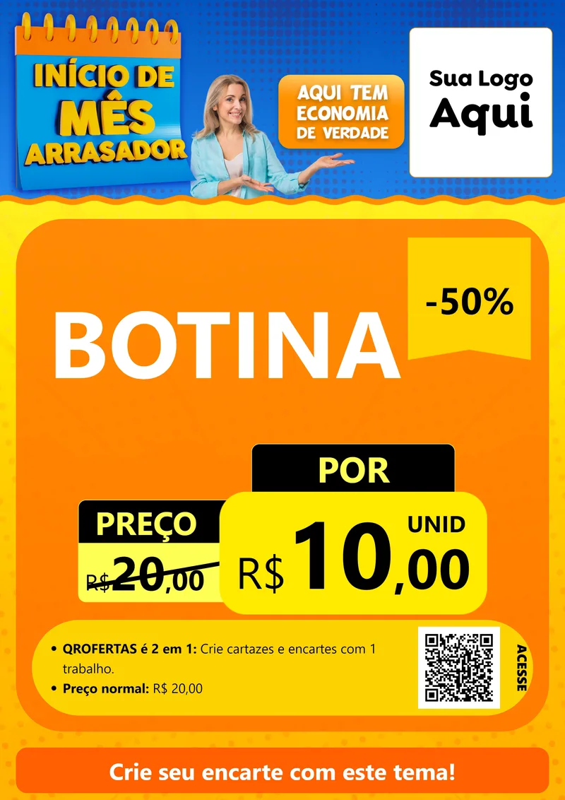 Modelo de Cartaz para Cartaz A4 Vertical com o tema Início de Mês Arrasador para Agropecuária