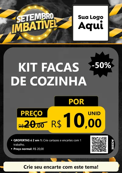 Modelo de Cartaz para Cartaz A4 Vertical com o tema Setembro Imbatível para Utilidades Domésticas