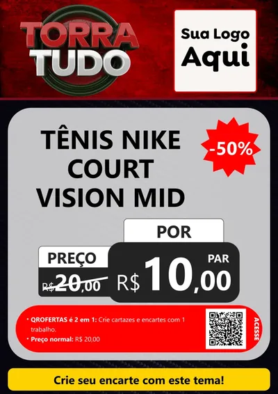 Modelo de Cartaz para Cartaz A4 Vertical com o tema Torra Tudo para Calçados