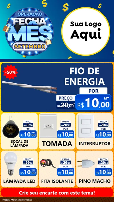 Modelo de Rede Social para Stories com o tema Operação Fecha Mês Setembro para Materiais Elétricos