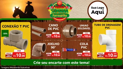 Modelo de TV para TV Horizontal com o tema Especial Semana Farroupilha para Tubos e conexões