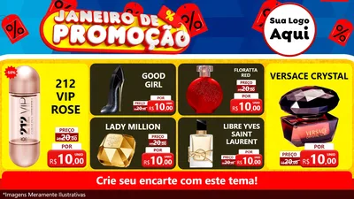 Modelo de TV para TV Horizontal com o tema Janeiro de Promoção para Perfumes