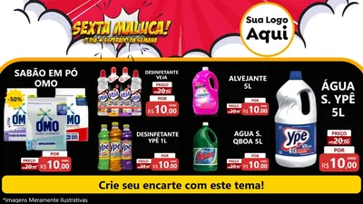 Modelo de TV para TV Horizontal com o tema Sexta Maluca! para Produtos de Limpeza