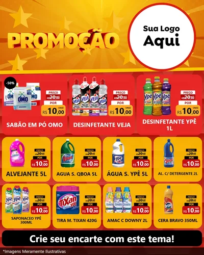 Modelo de Rede Social para Feed Instagram com o tema Promoção para Produtos de Limpeza