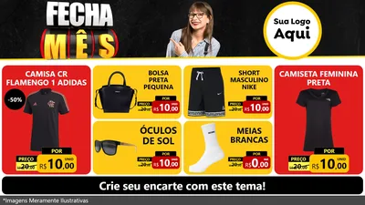 Modelo de TV para TV Horizontal com o tema Fecha Mês para Roupas e acessórios