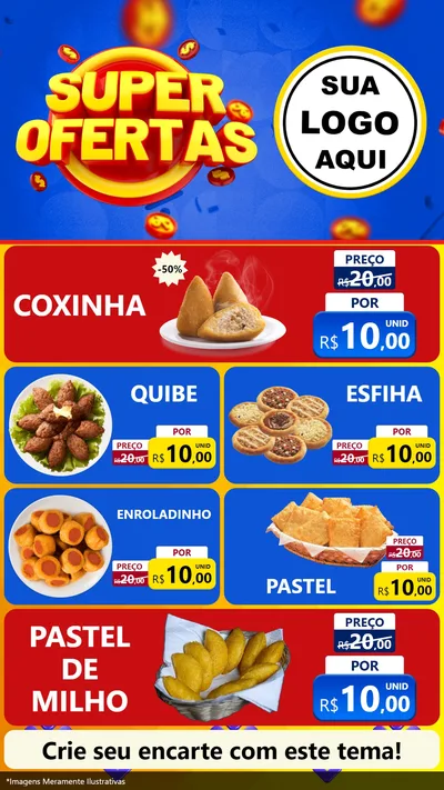 Modelo de TV para TV Vertical com o tema Super Ofertas