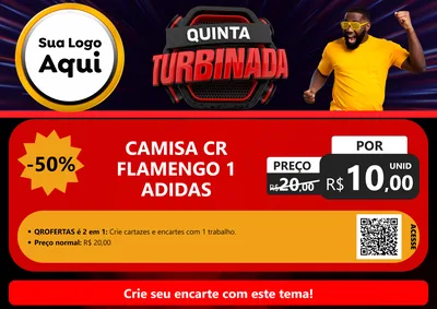 Modelo de Cartaz para Cartaz A4 Horizontal com o tema Quinta Turbinada para Roupas e acessórios