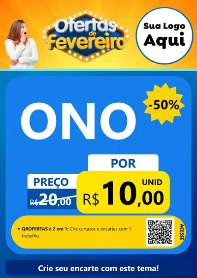 Modelo de Cartaz para Cartaz A4 Vertical com o tema Ofertas de Fevereiro para Óticas