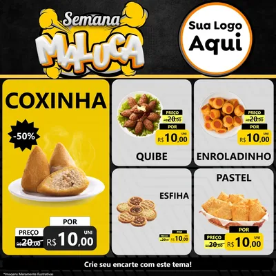 Modelo de Rede Social para Feed Facebook com o tema Semana Maluca para Salgadaria
