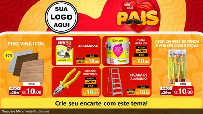 Modelo de TV para TV Horizontal com o tema Mês Dos Pais para Material para Construção