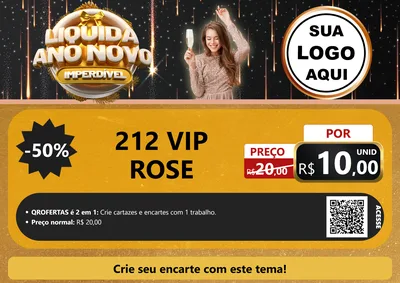 Modelo de Cartaz para Cartaz A4 Horizontal com o tema Liquida Ano Novo Imperdível para Perfumes