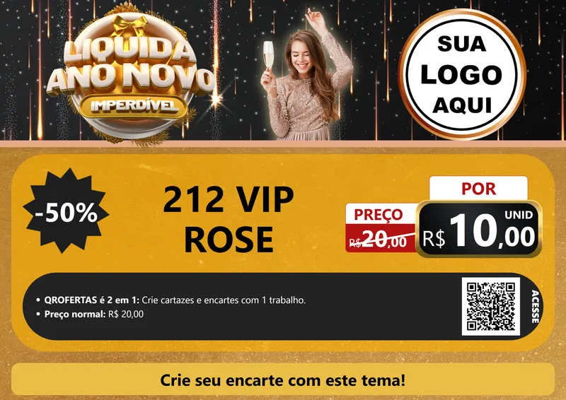 Modelo de Cartaz para Cartaz A4 Horizontal com o tema Liquida Ano Novo Imperdível para Perfumes
