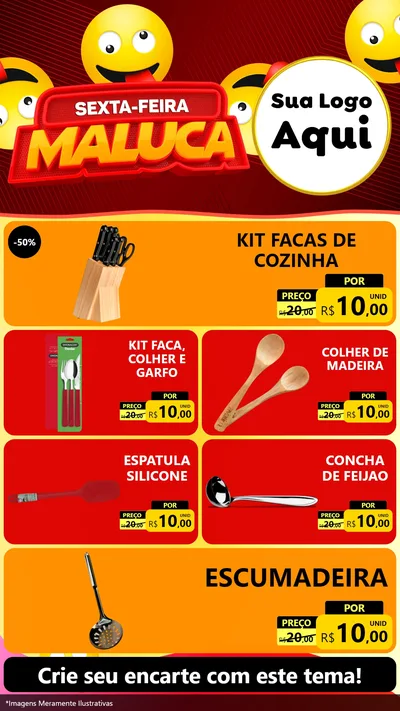 Modelo de TV para TV Vertical com o tema Sexta-feira Maluca para Utilidades Domésticas