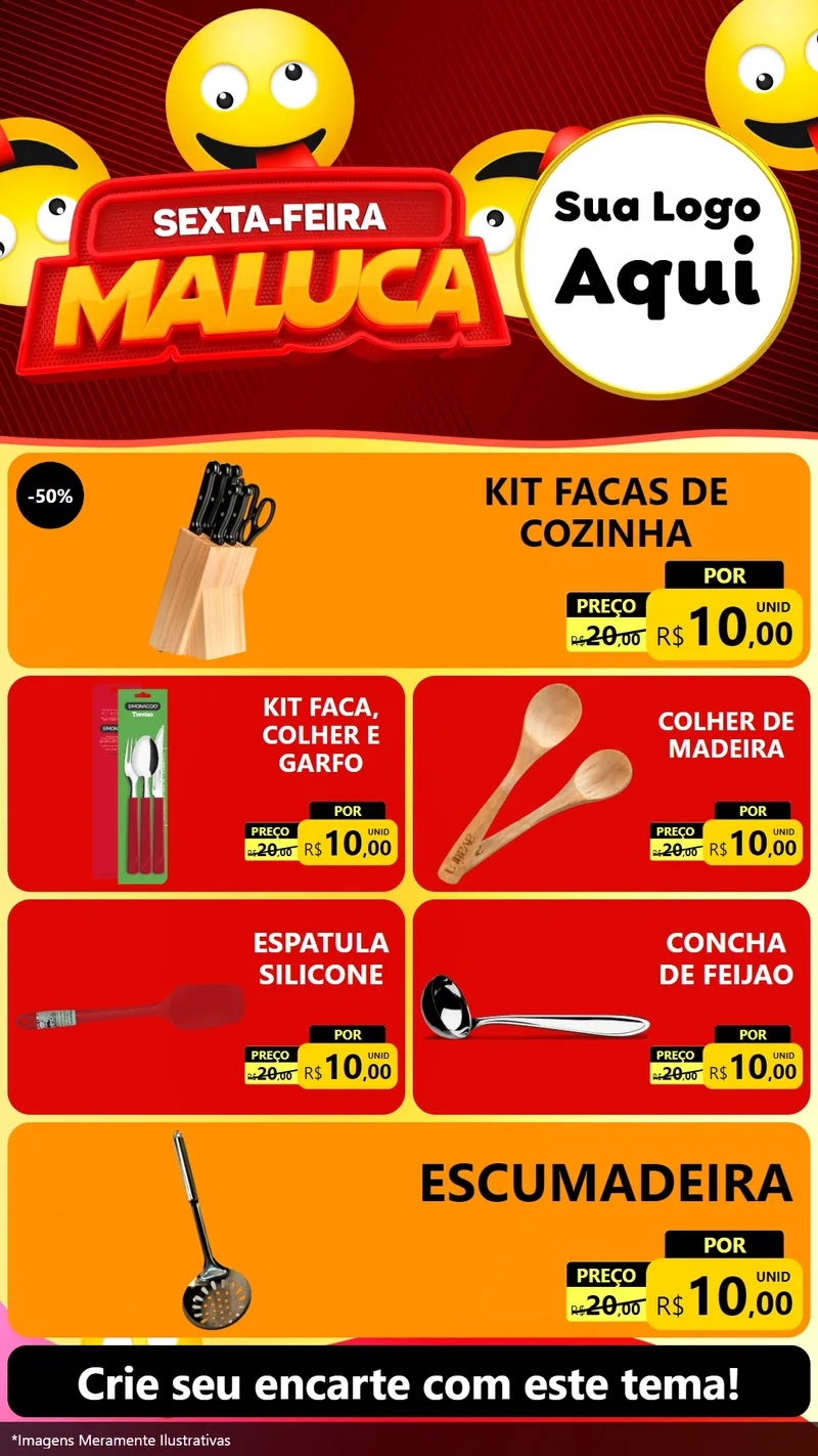 Modelo de TV para TV Vertical com o tema Sexta-feira Maluca para Utilidades Domésticas