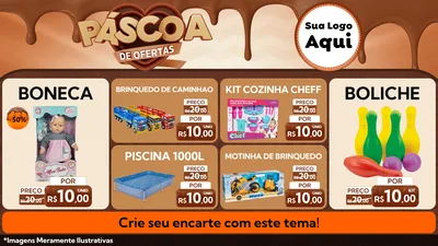 Modelo de TV para TV Horizontal com o tema Páscoa de Ofertas para Brinquedos