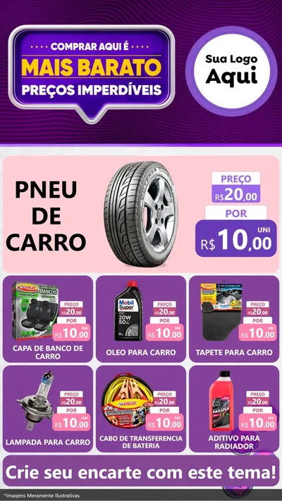 Modelo de Rede Social para Stories com o tema Mais Barato para Auto peças