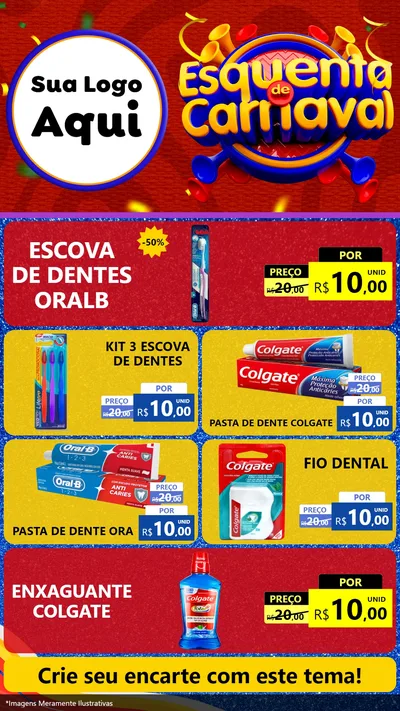 Modelo de TV para TV Vertical com o tema Esquenta de Carnaval para Higiene Pessoal