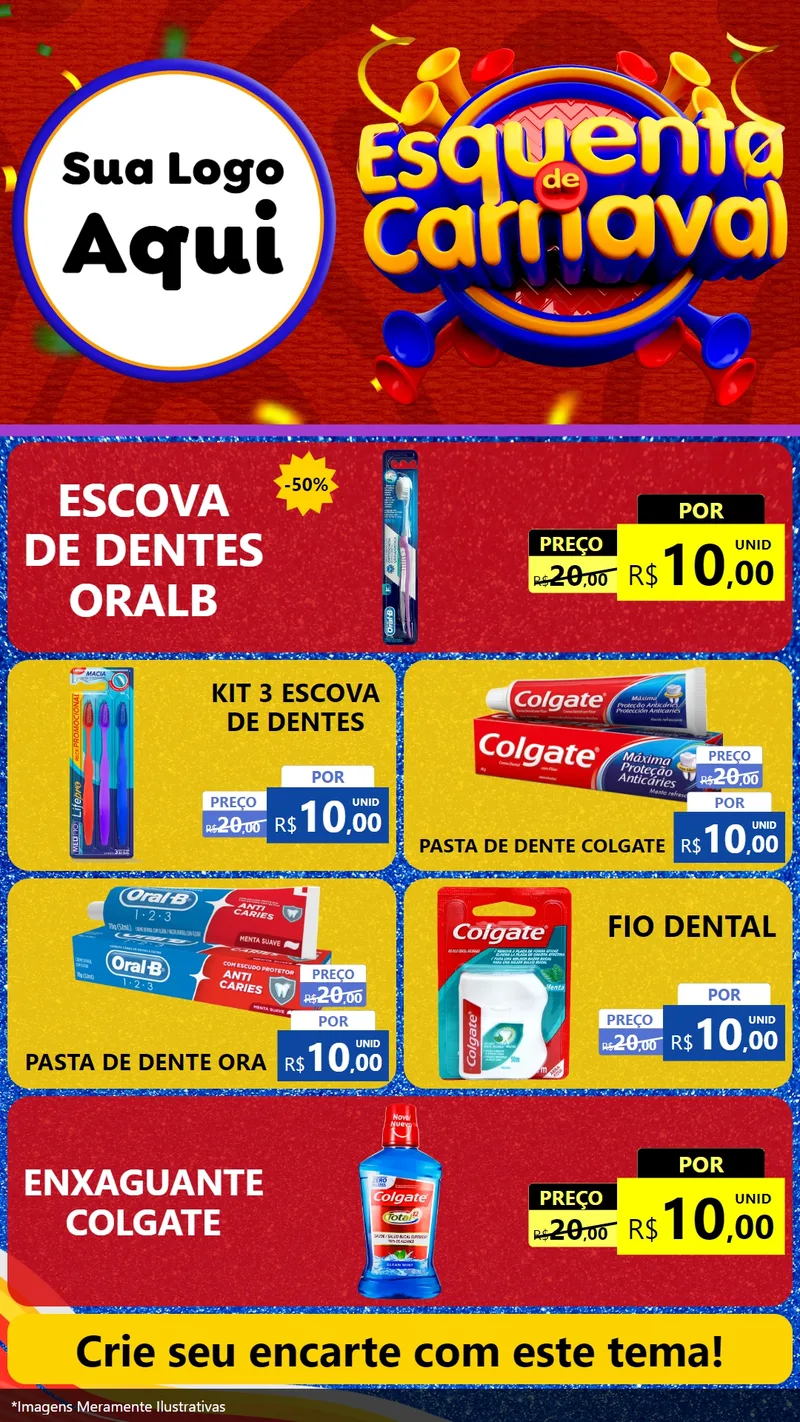 Modelo de TV para TV Vertical com o tema Esquenta de Carnaval para Higiene Pessoal