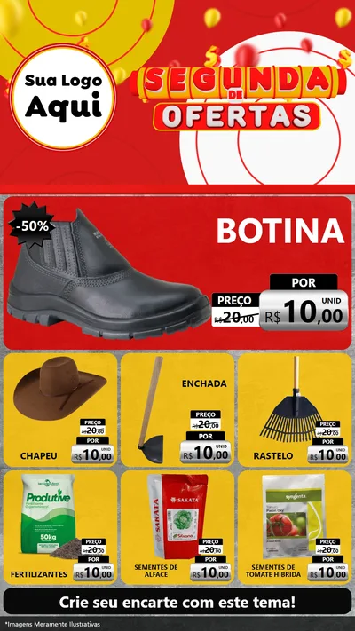 Modelo de Rede Social para Stories com o tema Segunda de Ofertas para Agropecuária