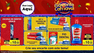 Modelo de TV para TV Horizontal com o tema Esquenta de Carnaval para Higiene Pessoal