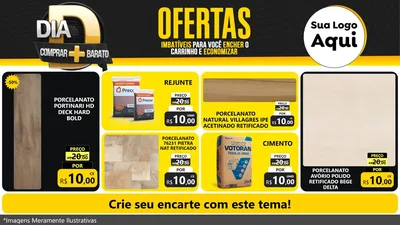 Modelo de TV para TV Horizontal com o tema Dia D Mais Economia para Pisos e revestimentos