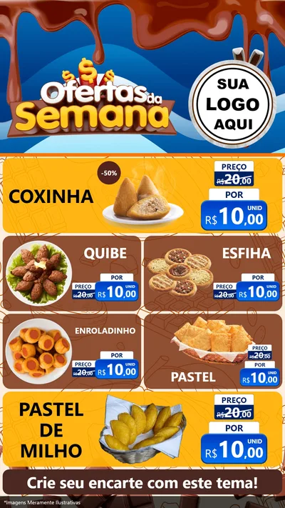 Modelo de TV para TV Vertical com o tema Ofertas da Semana - Páscoa para Salgadaria